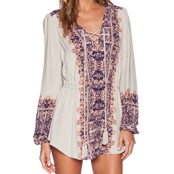 Free People Wildest Moments Tunic in Tea Combo - Picture 2 of 7